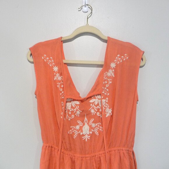 RAMPAGE ROMPER CORAL SIZE SMALL EMBROIDERED - Picture 10 of 11